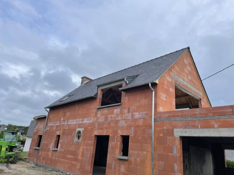 Couverture ardoise maison neuve Pleumeur Bodou 1 - Morlaix Lannion