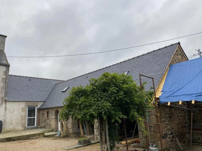 Remise en etat dune couverture en ardoises - Morlaix Lannion